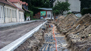 Einmessung der neuen Glasfaserkabel in Rathenow Einmessung der neuen Glasfaserkabel in Rathenow